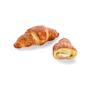Croissant z serem i szynką