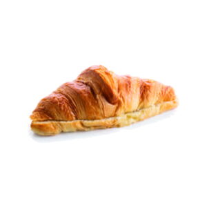 Croissant maślany wypieczony, przekrojony