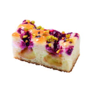 Ciasto z malinami i pistacjami